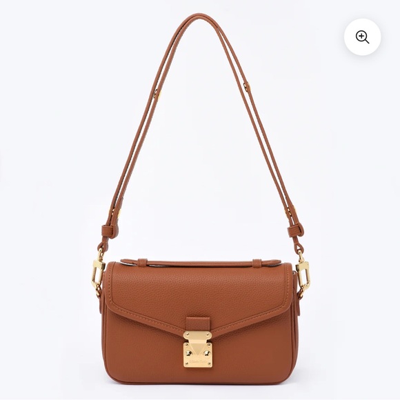 Dress up your purse/DUYP BROWN TOGO LEATHER - "LE PETIT PARIS15" CROSSBODY BAG - Picture 12 of 13